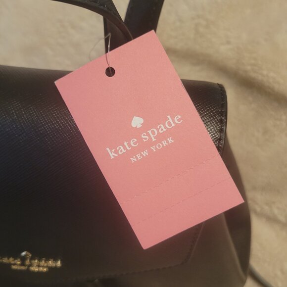 ♠️Kate Spade Black Medium Flap Backpack♠️ - Picture 8 of 16